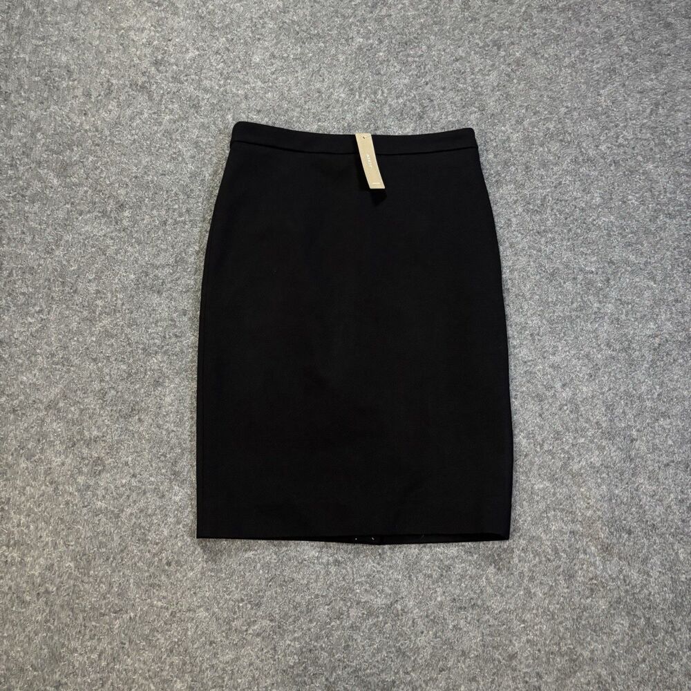 J. Crew No. 2 Pencil Skirt Size 2 Black Career Office Minimalist NEW